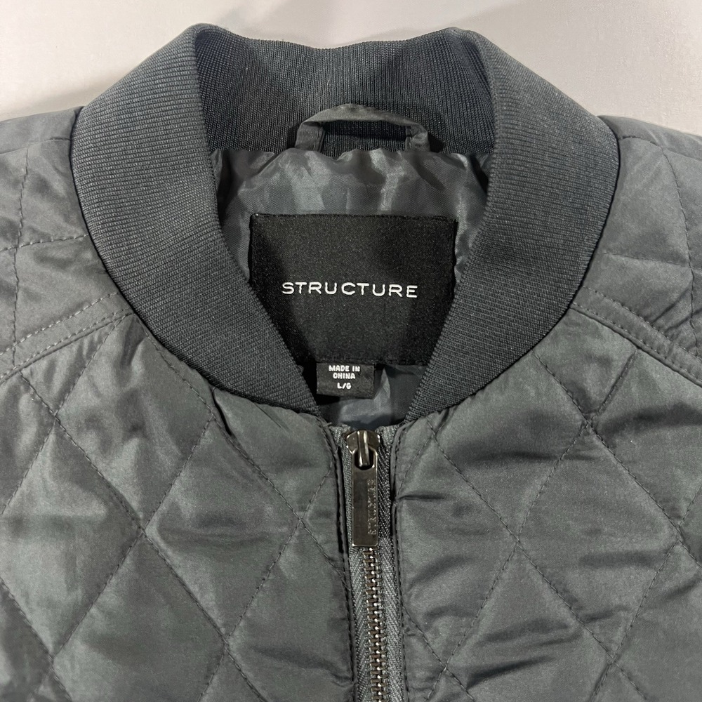 New Structure Dark Gray Long Sleeve Lightweight Men's Full-Zip Jacket size L